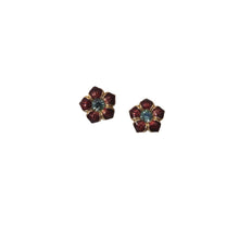 Load image into Gallery viewer, Primavera - Stud Earrings in Burgundy