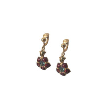 Load image into Gallery viewer, Primavera - Clip Drop Earrings in Burgundy