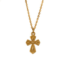 Load image into Gallery viewer, Agape - St. Varvara Cross Necklace in Gold Plate
