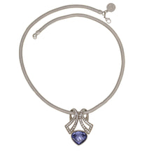 Load image into Gallery viewer, Everlasting Love - Slider Short Necklace in Bohemian crystals in diamonds and tanzanite.