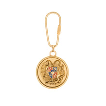 Load image into Gallery viewer, Armenia - Coat of Arms Key Fob in Gold Plate and Enamel.
