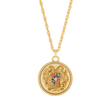 Load image into Gallery viewer, Armenia - Coat of Arms Long Necklace in Gold Plate and Enamel.