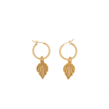 Load image into Gallery viewer, Urartu - Hoop Drop Earrings in Gold Plate. Made in the USA
