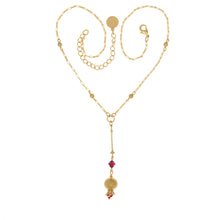 Load image into Gallery viewer, Golden Pomegranates - Y Shape Necklace ,24K Gold Plate