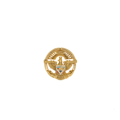 Armenia - Artsakh Coat of Arms Pin in Gold Plated and Enameled.