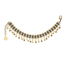 Load image into Gallery viewer, Tamar - Two Tone Multi Drop Bracelet in Antique Gold and Burnish Bronze