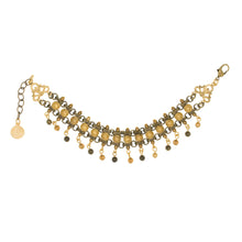 Load image into Gallery viewer,  Tamar - Two Tone Multi Drop Bracelet in Gold and Burnt Bronze Finish.