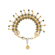 Load image into Gallery viewer, Tamar - Two Tone Multi Drop Bracelet in Gold and Burnt Bronze Finish.