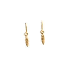 Load image into Gallery viewer, Urartu - Hoop Drop Earrings in Gold Plate. Made in the USA