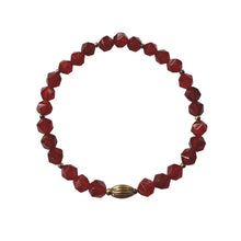 Load image into Gallery viewer, Urban Boho - Vega Stretch Bracelets designed with faceted Carnilian beads accented with 24K Gold plated beads | Manukyan Design Studio
