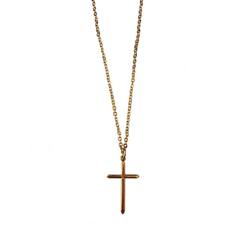 Providence - Purity Cross Short Necklace is designed as modern minimalist style suspended from a delicate sparkly link chain. The length is 18