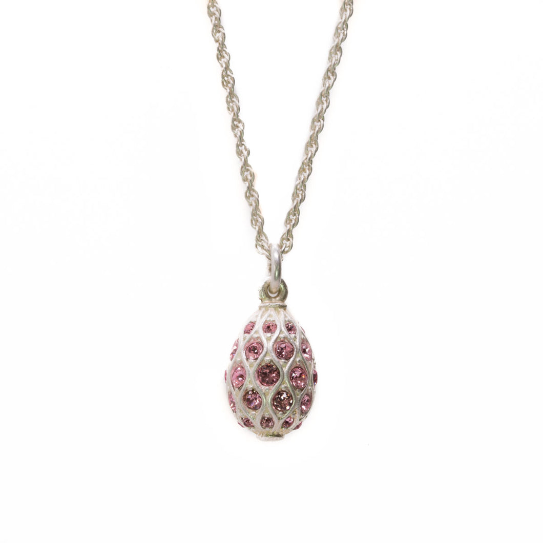 Imperial Treasures - Lantern Small Egg Necklace in Light Rose