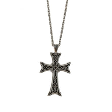 Load image into Gallery viewer, Agape - St. Minias of Florence Large Cross Necklace In Oxidized Silver Finish.
