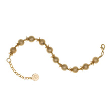 Load image into Gallery viewer, Golden Pomegranates - Beaded Bracelet in Gold Plate

