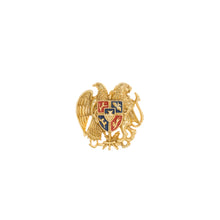Load image into Gallery viewer, Armenia - Coat of Arms Pin in Gold Plate and Enamel.
