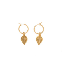 Load image into Gallery viewer, Urartu - Hoop Drop Earrings in Gold Plate. Made in the USA
