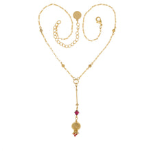 Load image into Gallery viewer, Golden Pomegranates - Y Shape Necklace ,24K Gold Plate

