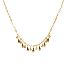 Load image into Gallery viewer, Tamar - Two-Tone Multi Drop Short Necklace  in  Gold and Burnt Bronze Finishes.
