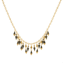 Load image into Gallery viewer, Tamar - Two-Tone Multi Drop Short Necklace in Gold and Burnt Bronze Finishes.
