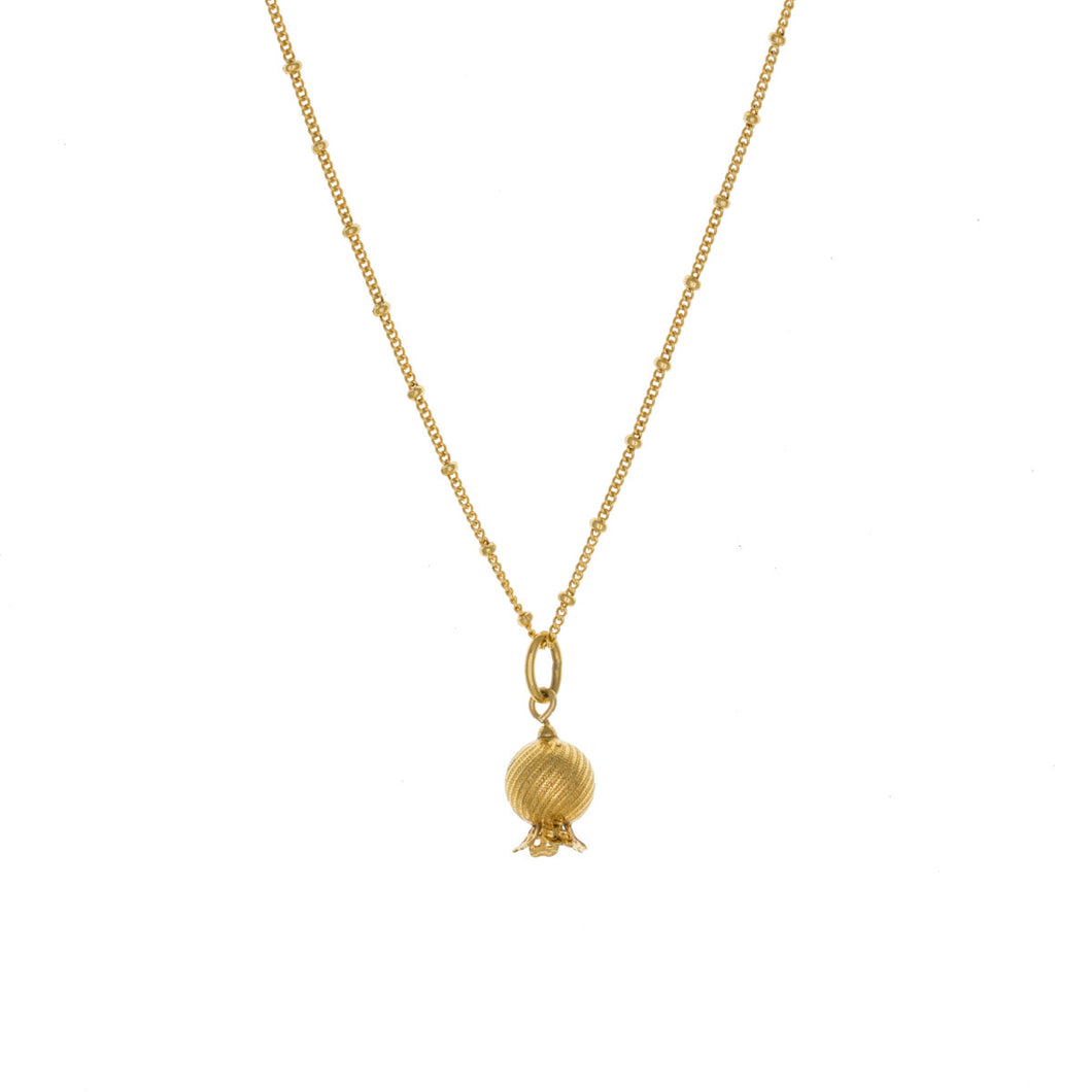 Golden Pomegranates - Short Necklace in Gold Plate