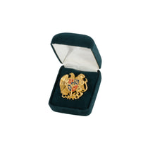 Load image into Gallery viewer, Armenia - Coat of Arms Pin Gold Plated and Hand Enameled.
