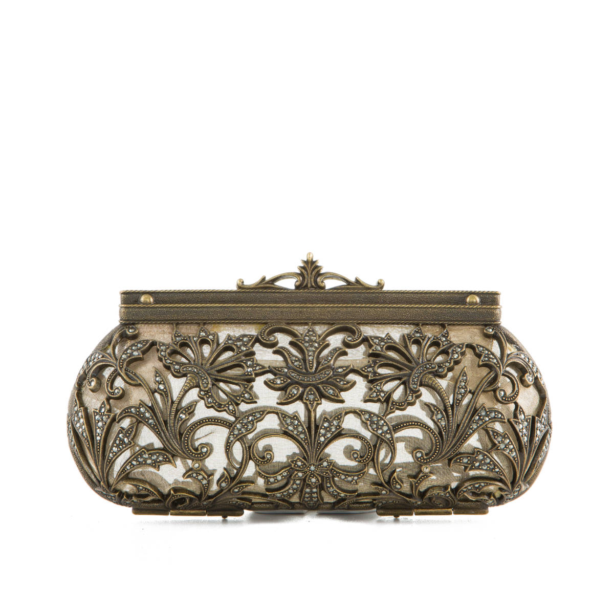 Mariun Miniature Clutch in Burnt Bronze and Antique Gold