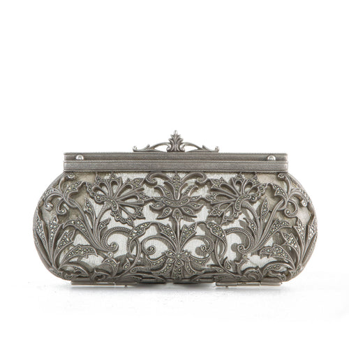 Mariun - Miniature Clutch in Pewter and Antique Silver